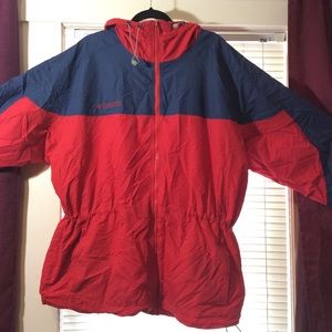 Columbia Sportswear XL red and blue windbreaker